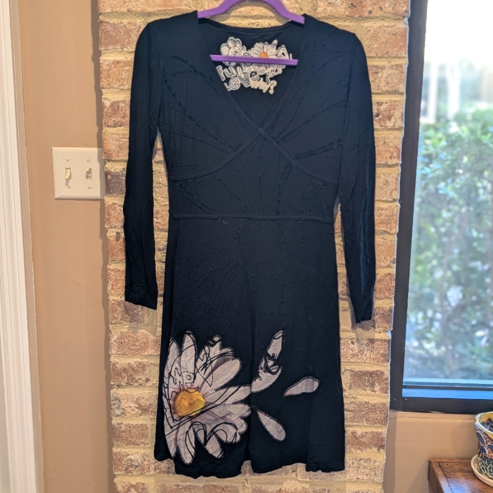 Desigual Black Floral Women's Dress